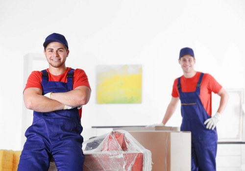 Commercial moving team planning an office relocation in Deptford